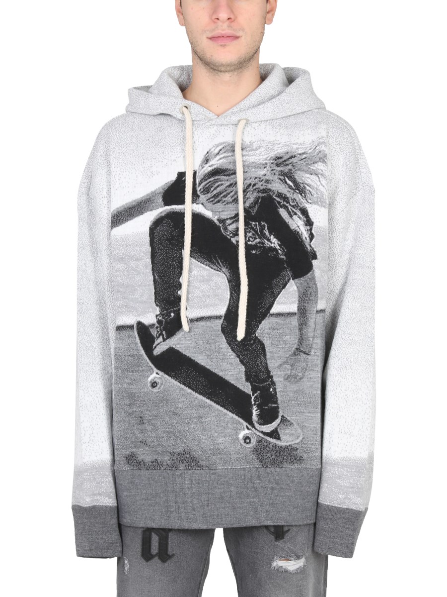 PALM ANGELS - LOS ANGELES SPRAYED LOGO PRINT HOODIE - Eleonora Bonucci