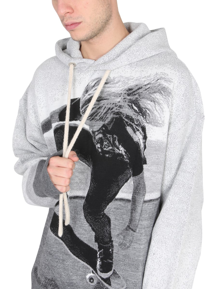 PALM ANGELS - LOS ANGELES SPRAYED LOGO PRINT HOODIE - Eleonora Bonucci