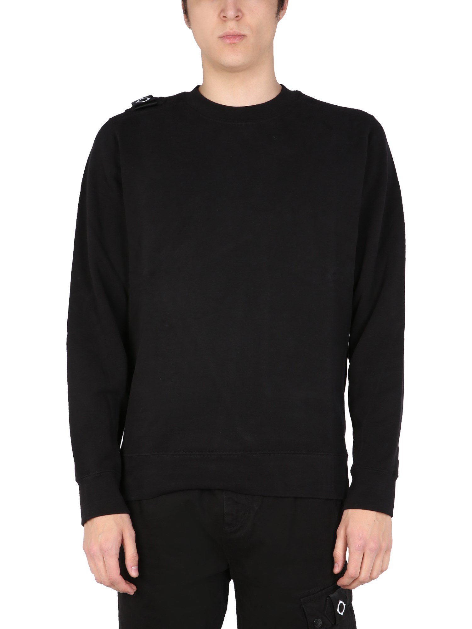 Shop Ma.strum Regular Fit Sweatshirt In Black