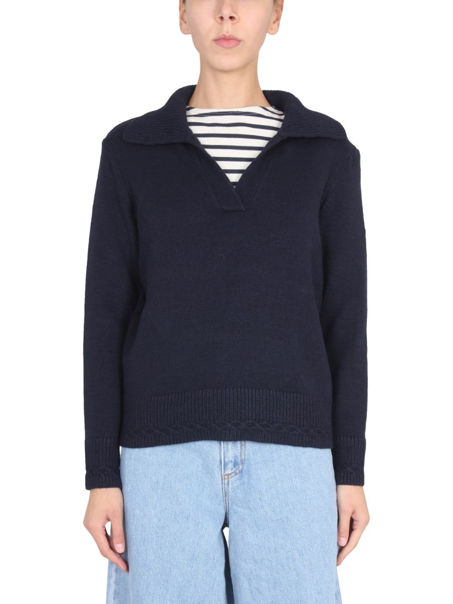 MAGLIA CON SCOLLO A V