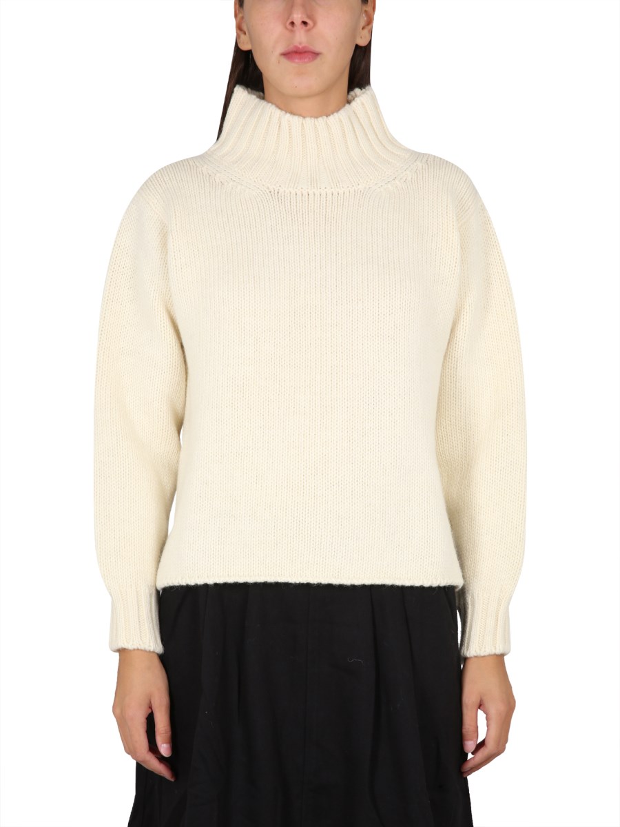 Ribbed White Turtleneck