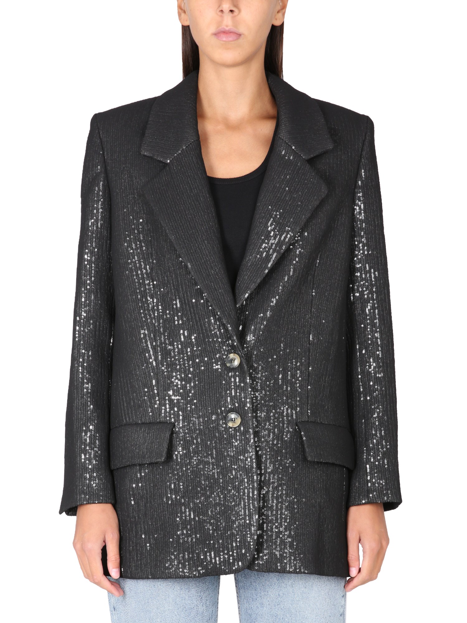 The Mannei Sequin-embellished Sequinned Blazer In Black
