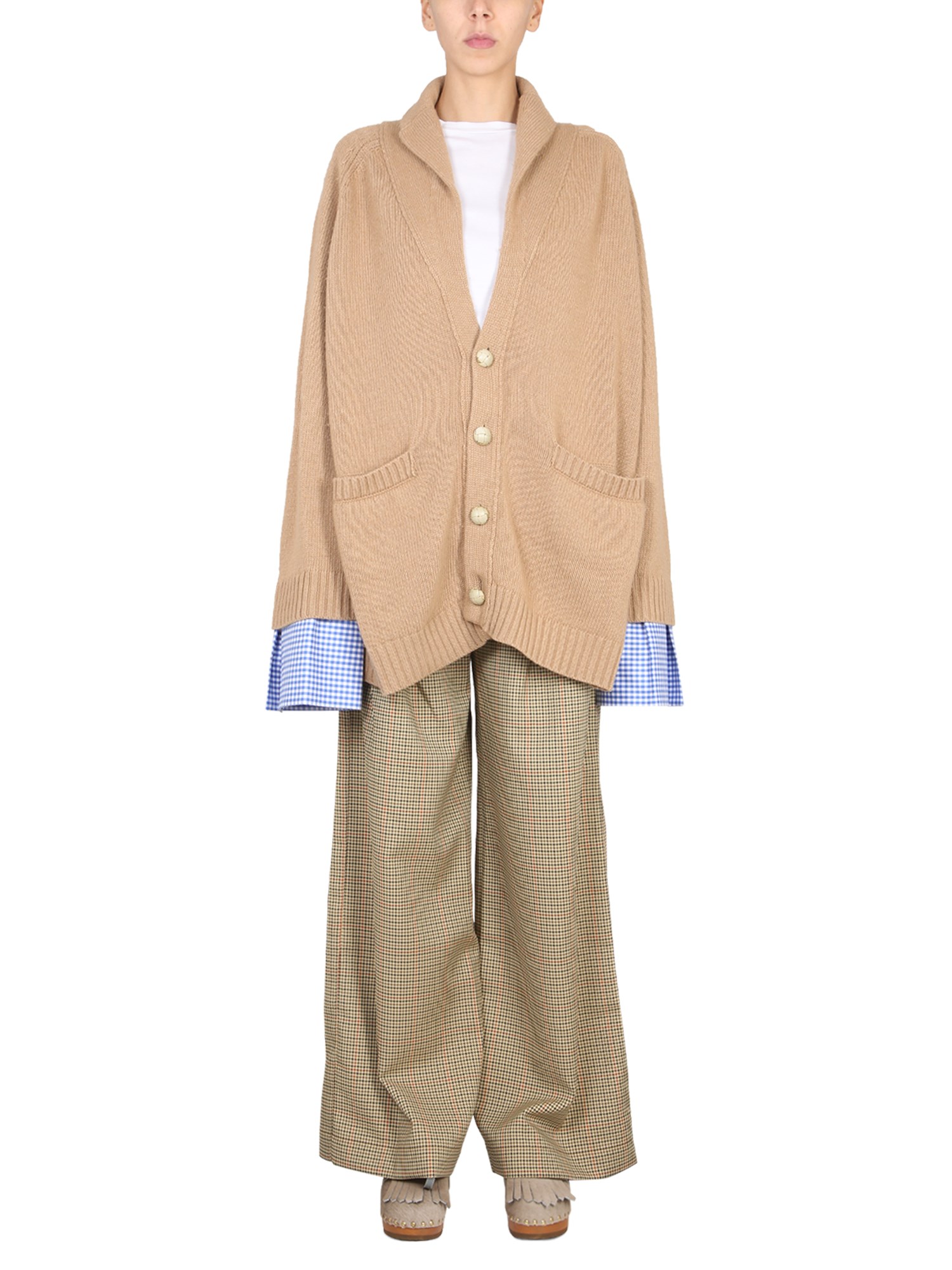 Shop Jejia Oversized Cardigan In Beige