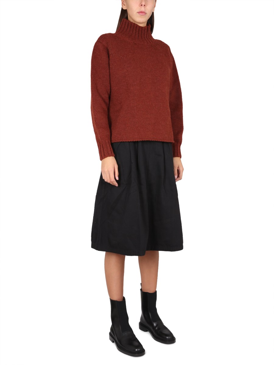 MARGARET HOWELL - COTTON TURTLENECK SWEATER - Eleonora Bonucci