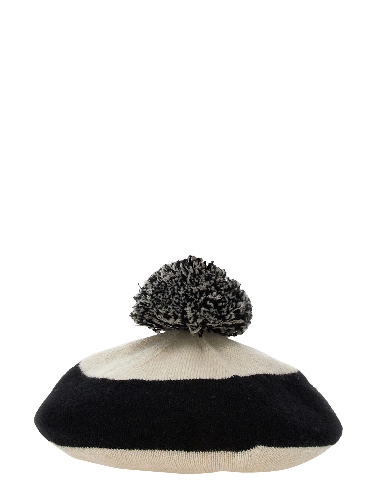 Shop Margaret Howell Hat With Pom Pom In Black