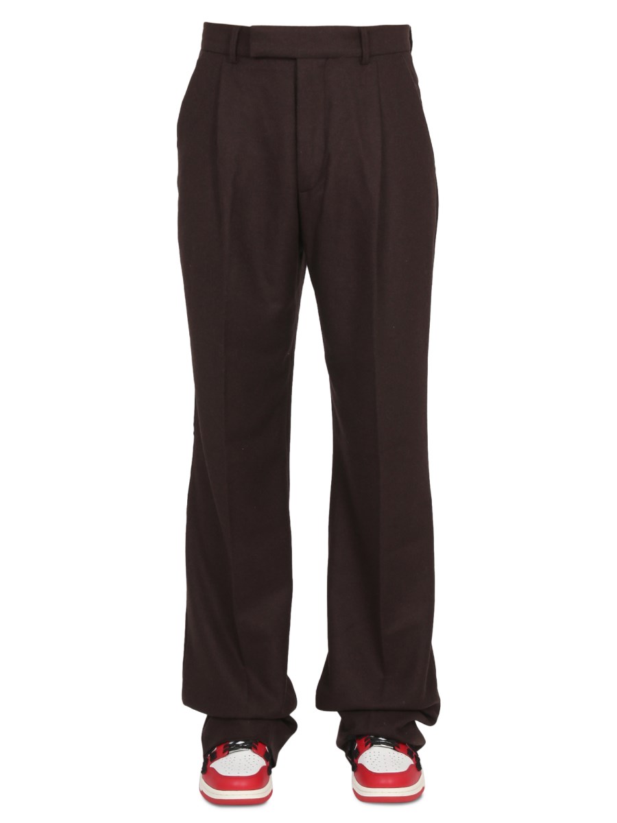 AMIRI - WOOL FLANNEL PANTS WITH DOUBLE PLEAT - Eleonora Bonucci