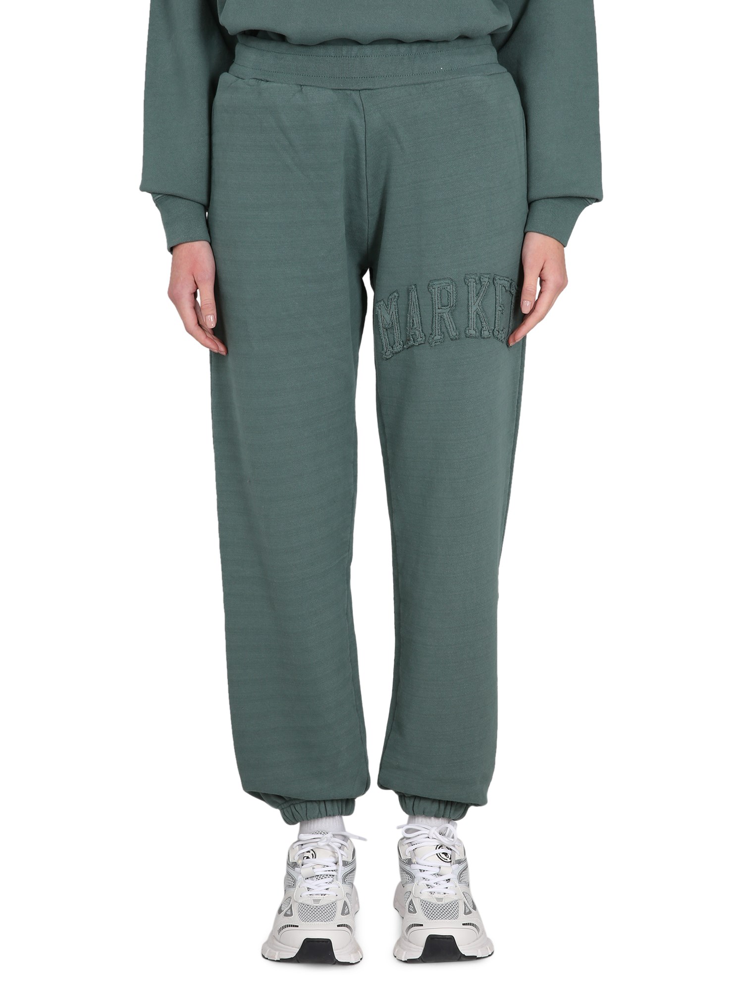 Market Trousers With Applied Logo Unisex In Green