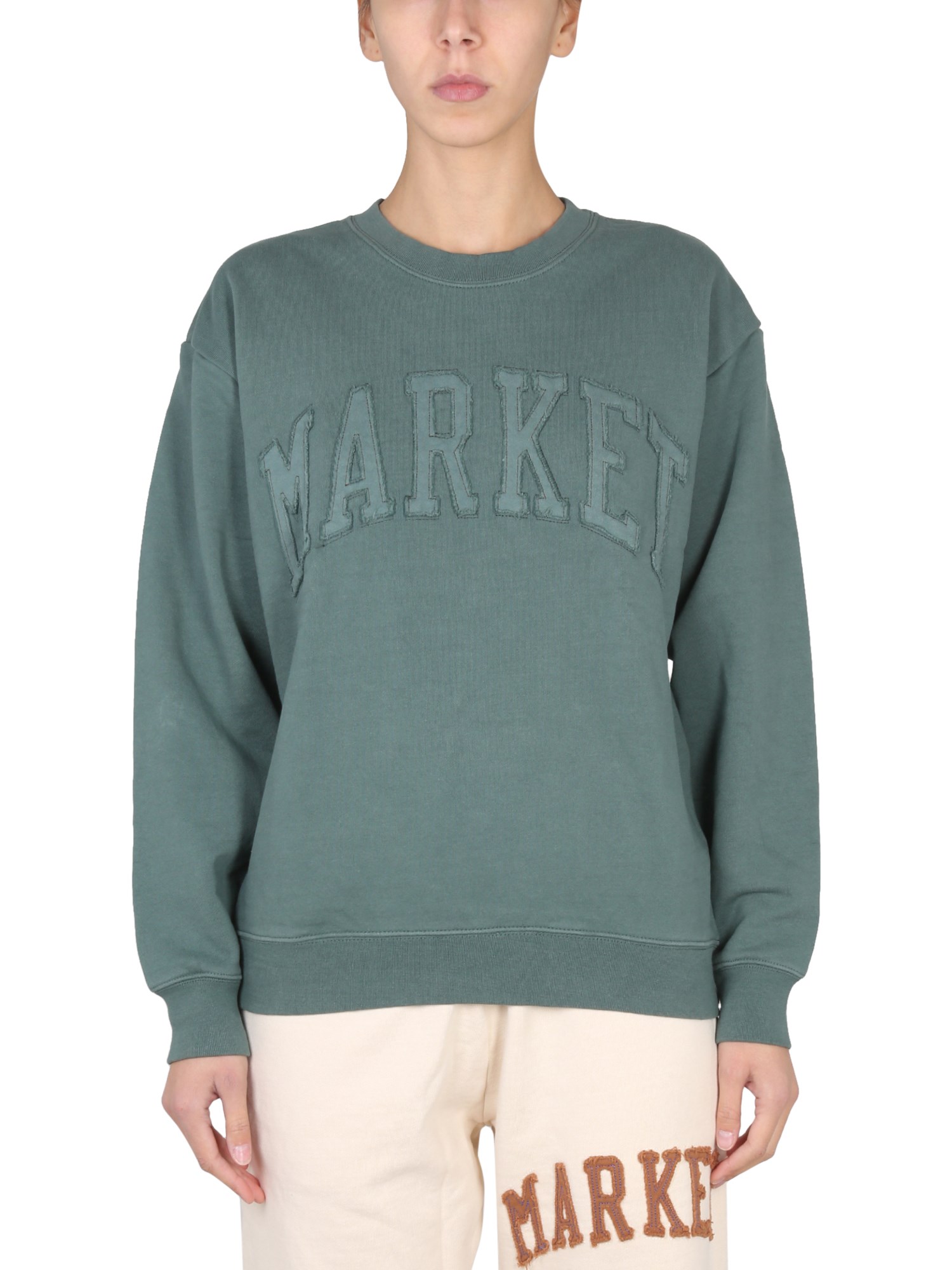 Shop Market Vintage Wash Sweatshirt In Green