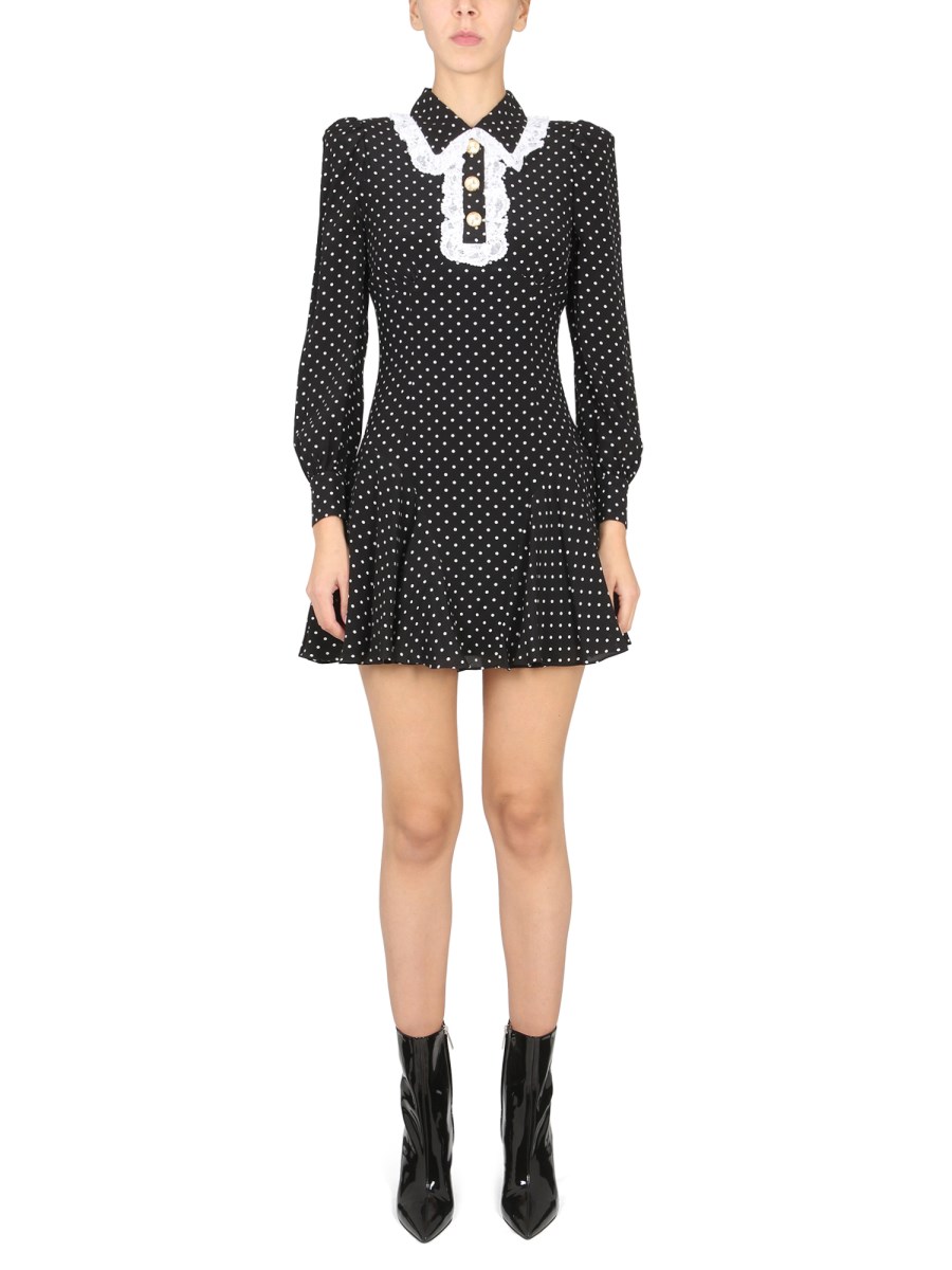 ALESSANDRA RICH POLKA DOT SILK MINI DRESS Eleonora Bonucci