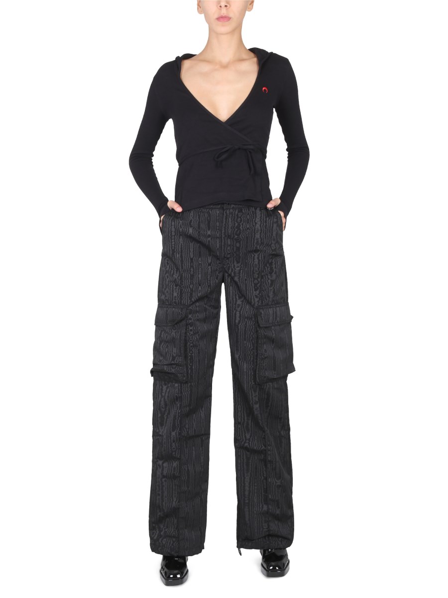 MARINE SERRE - CARGO PANTS IN MOIRé - Eleonora Bonucci