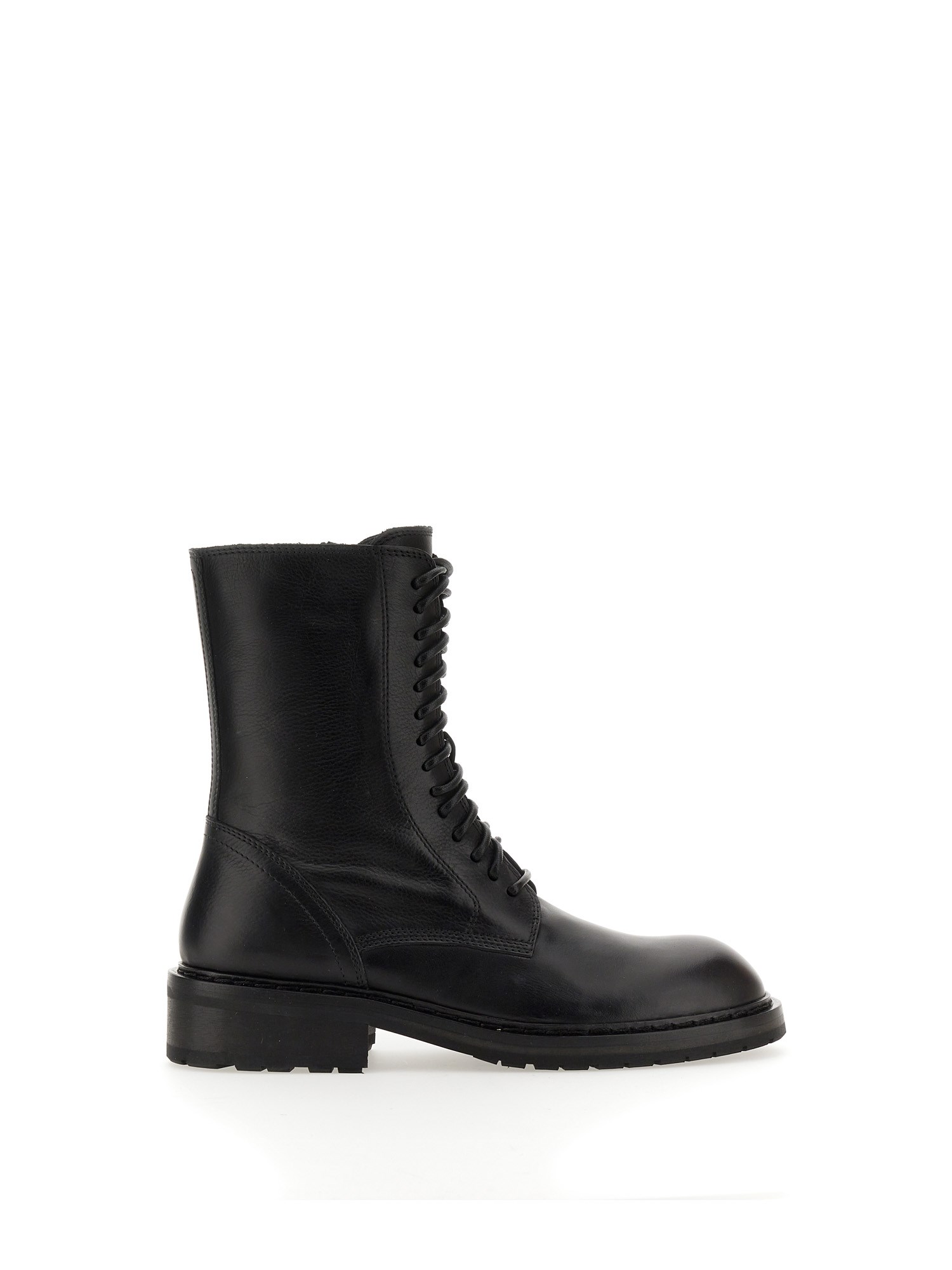 Shop Ann Demeulemeester Leather Lace-up Boot In Black