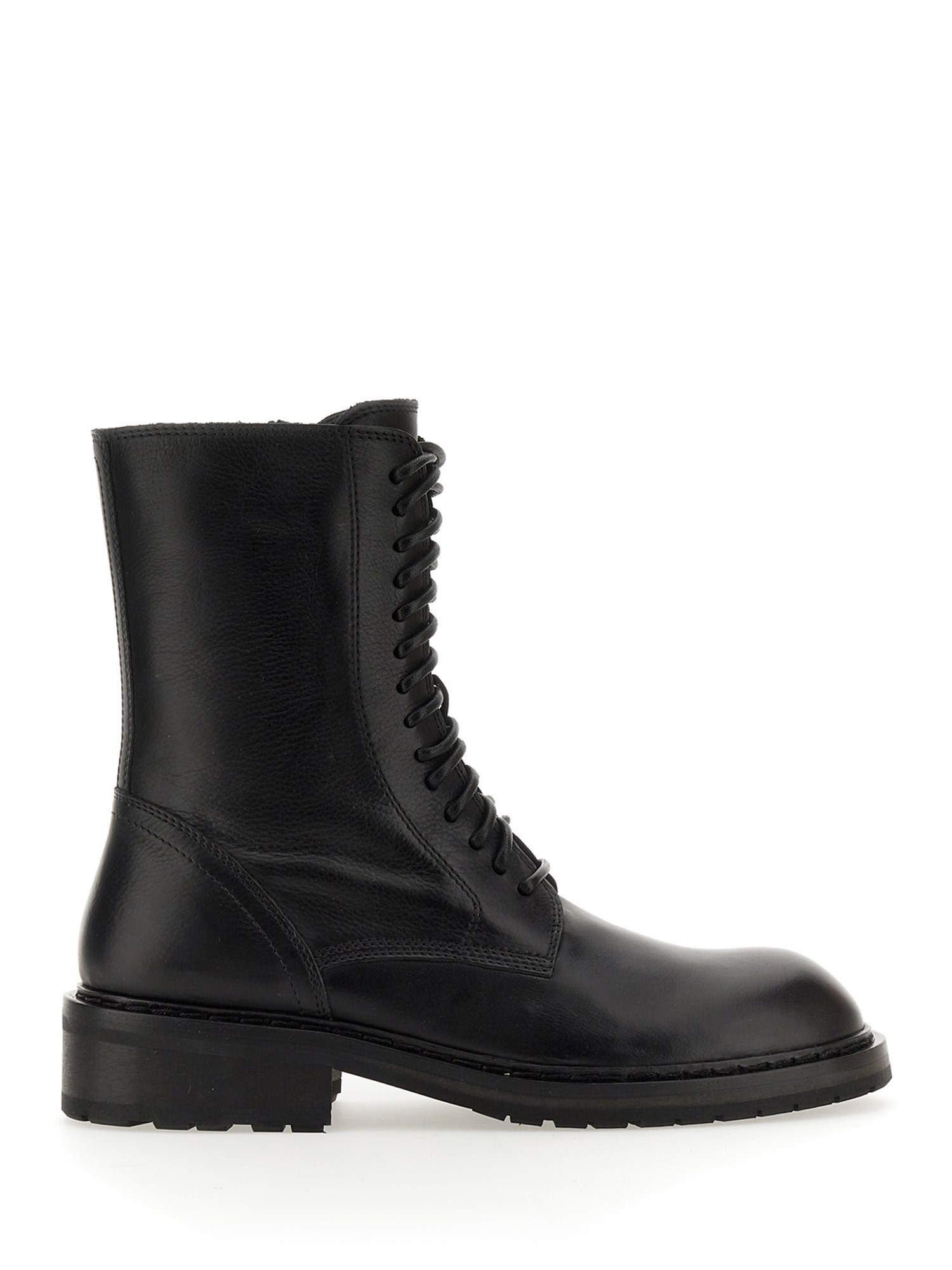 ann demeulemeester leather lace-up boot