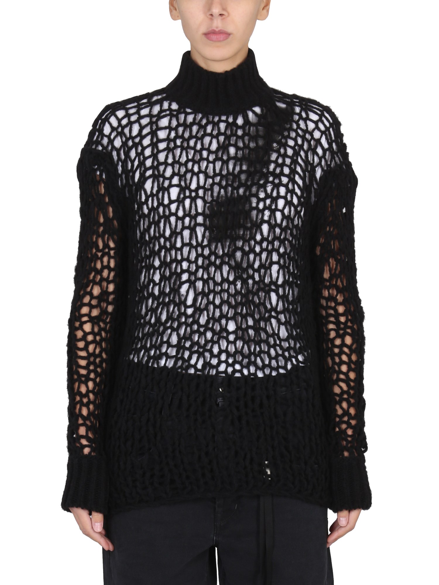 Shop Ann Demeulemeester Jersey "leontine" In Black