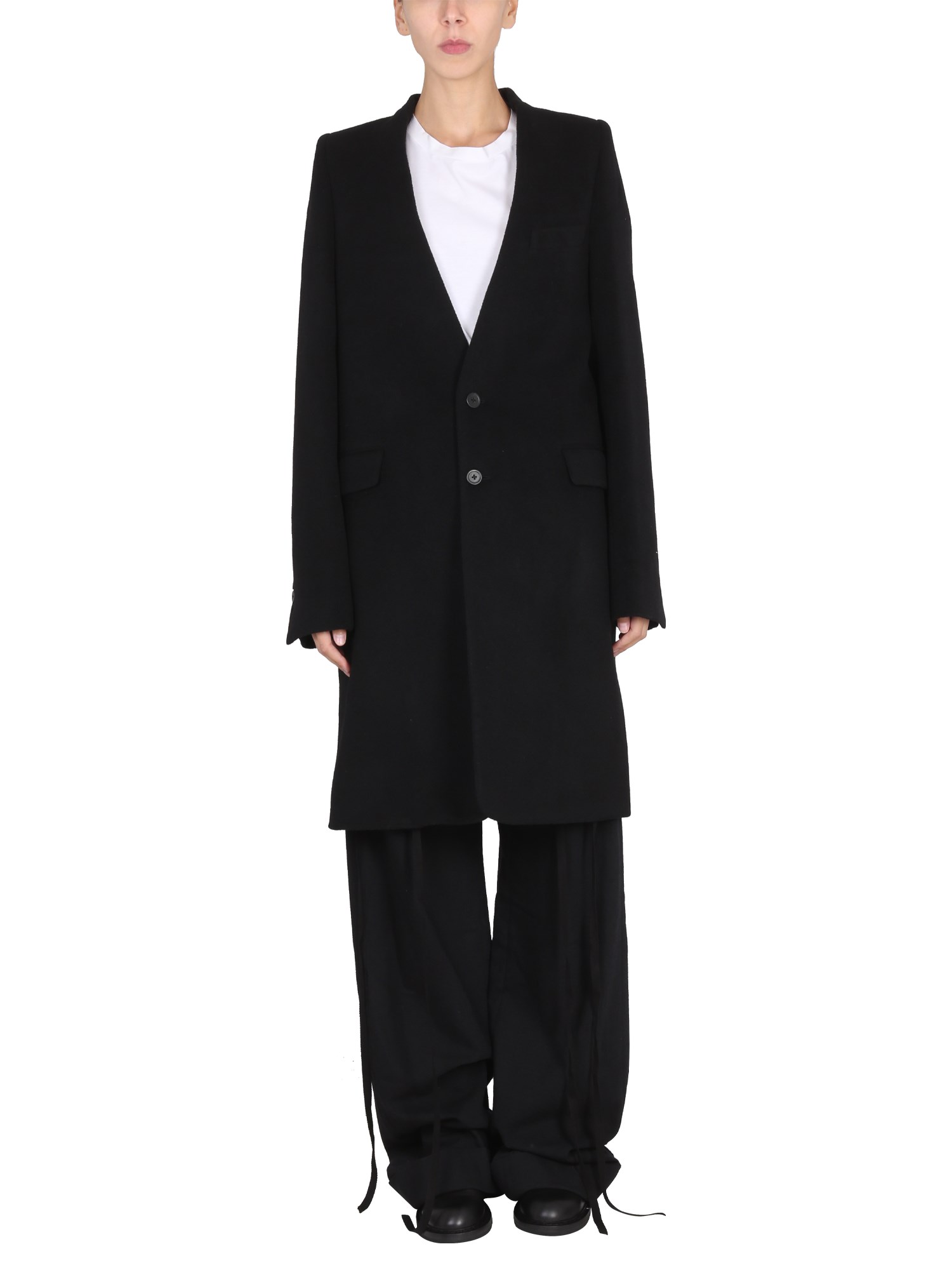 Shop Ann Demeulemeester "celine" Coat In Black