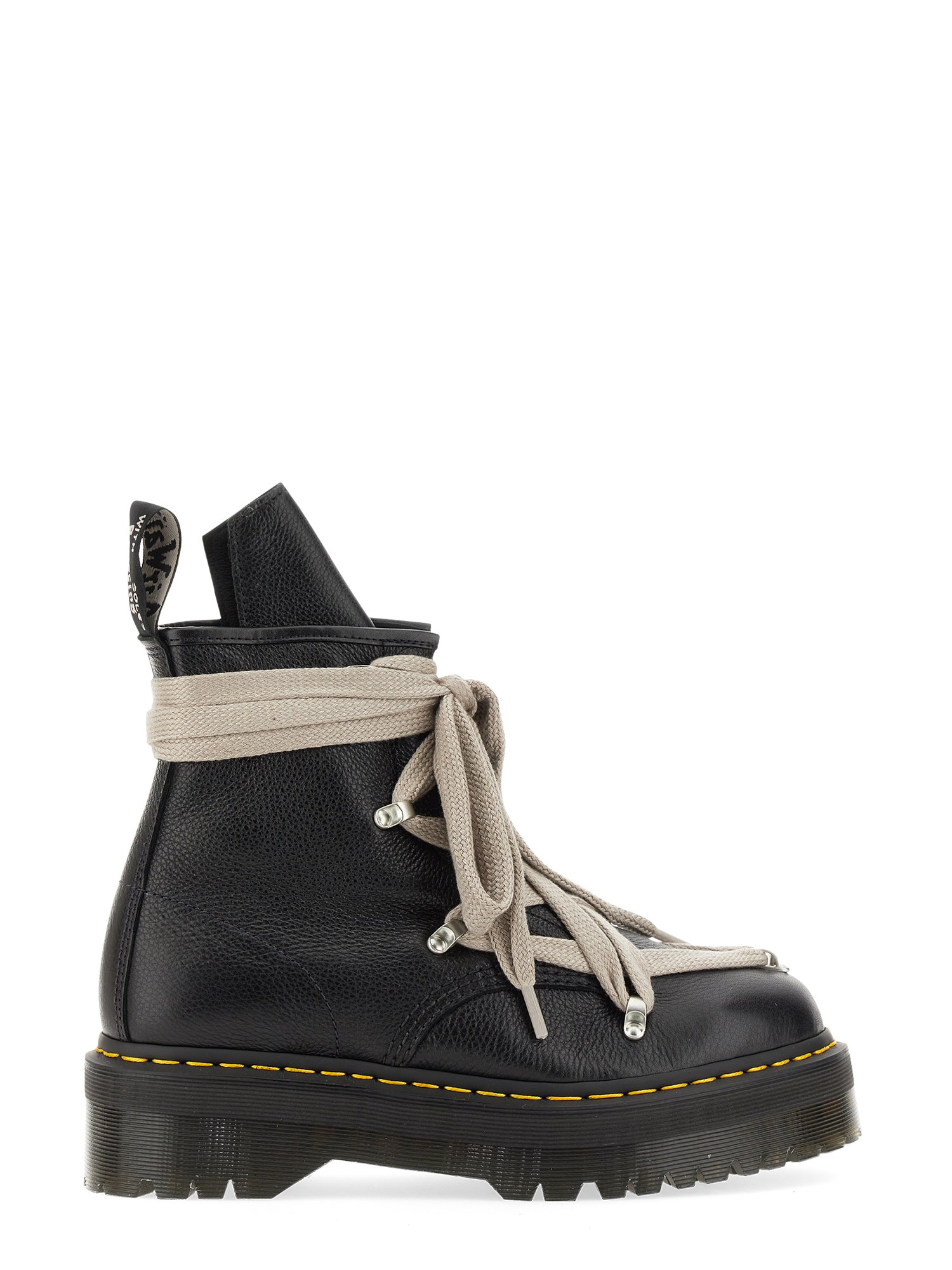 Dr. Martens X Rick Owens Dr. Martens Quad Sole Pentagram Boots In Black