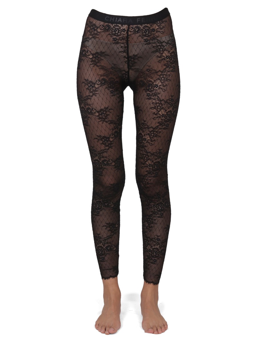 Chiara Ferragni Leggings con logo e simbolo 519400