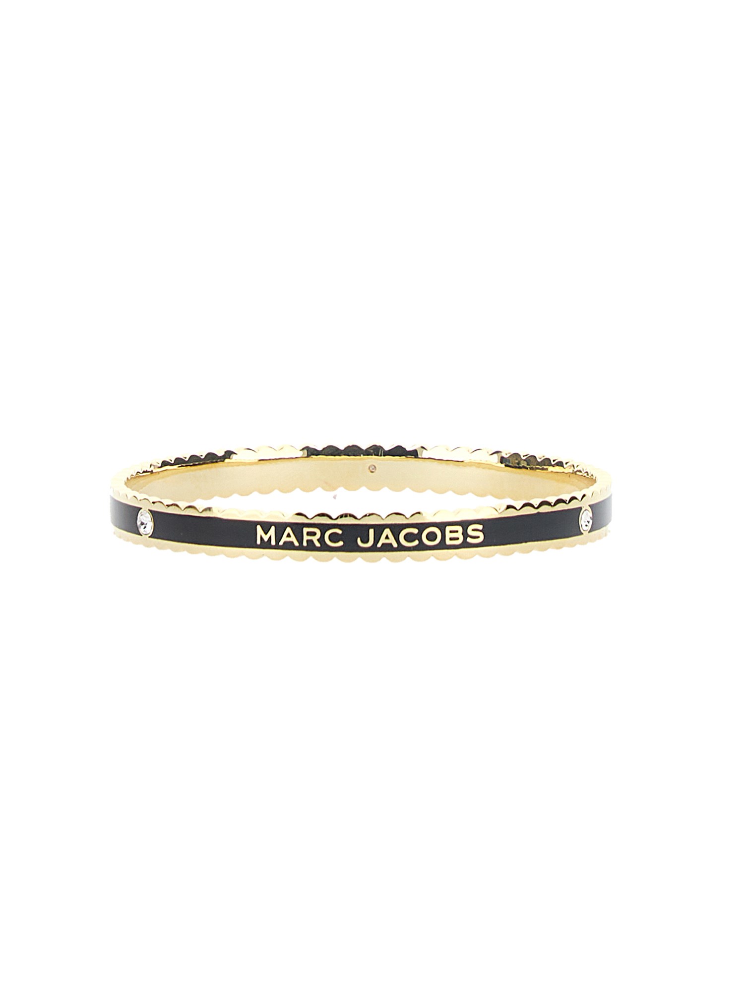 Shop Marc Jacobs "the Medallion" Bracelet With Logo In Black