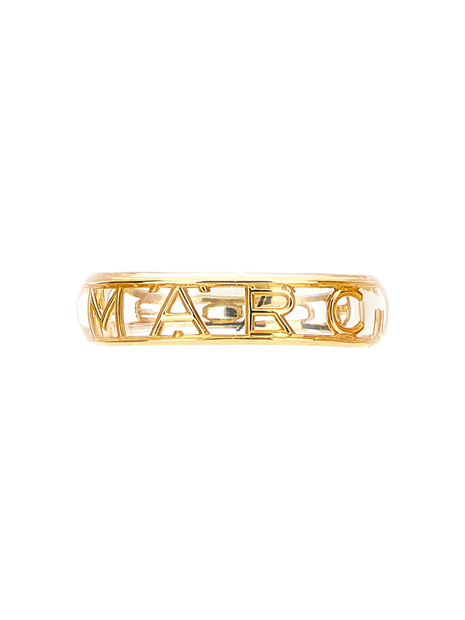 Marc Jacobs Gold & Transparent 'the Monogram' Cuff Bracelet In Gold