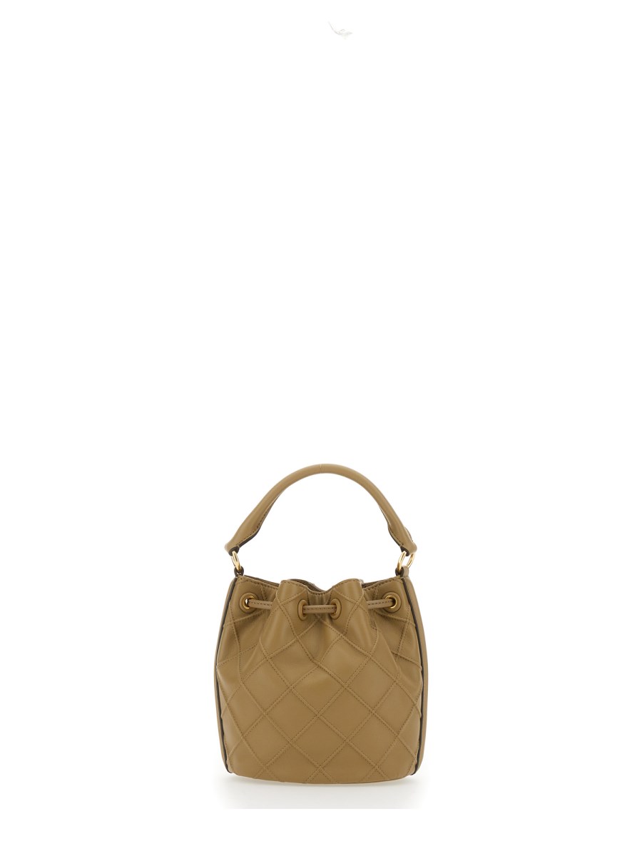 Shop Tory Burch Mini Fleming Soft Quilted Leather Bucket Bag