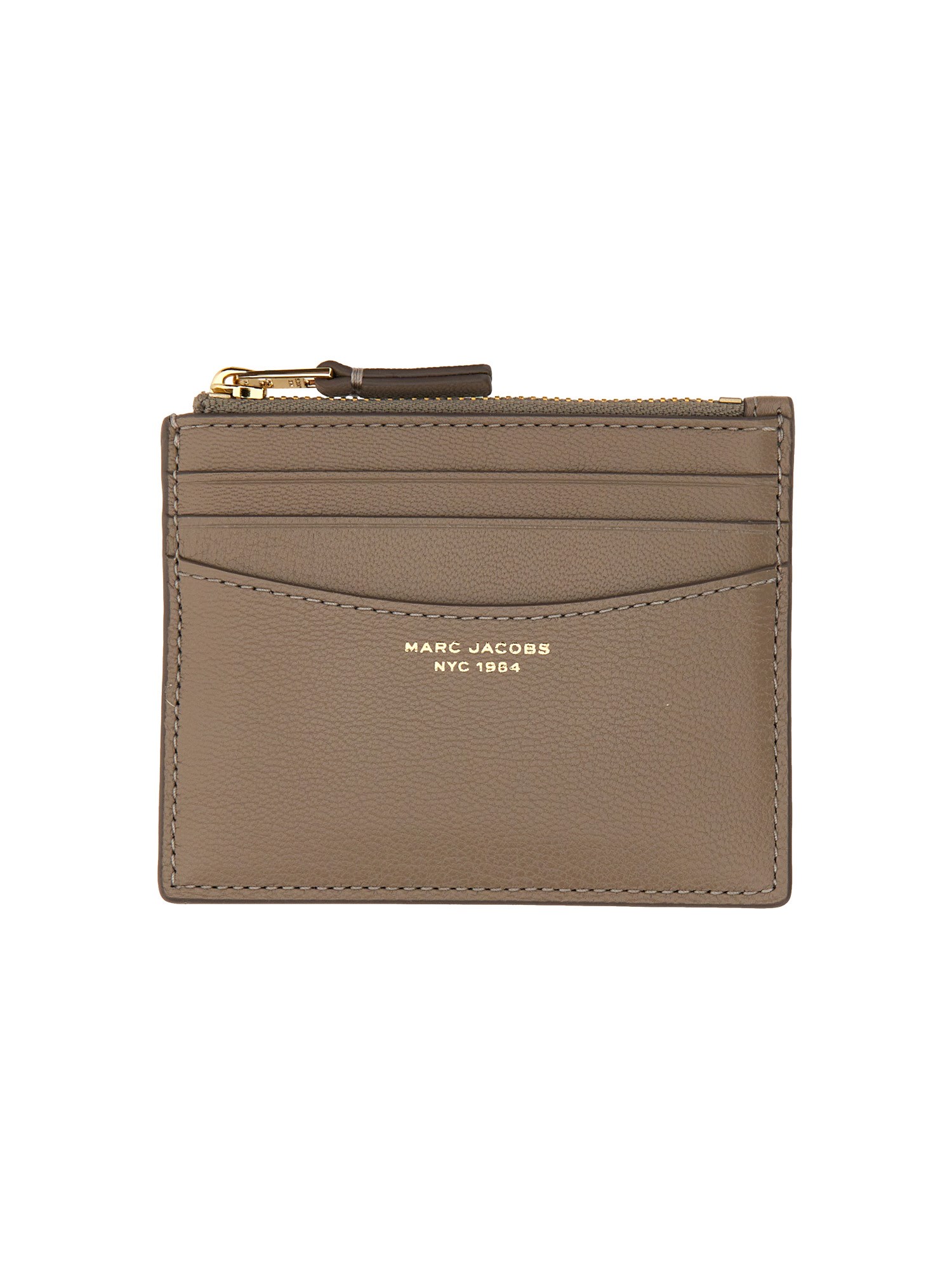 Marc Jacobs The Zip Card Case In Beige