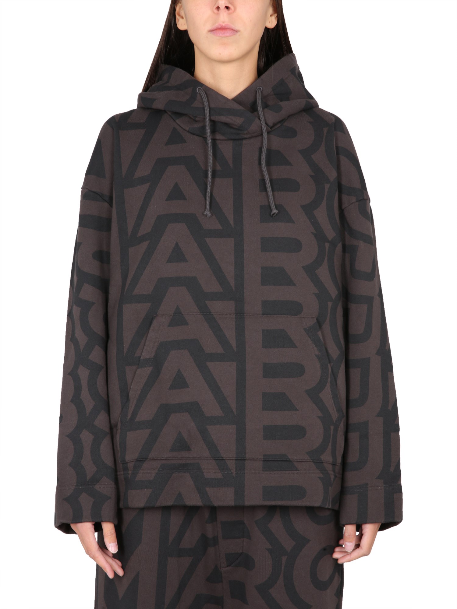 Marc Jacobs Women Monogram Logo Sweatshirt In Brown