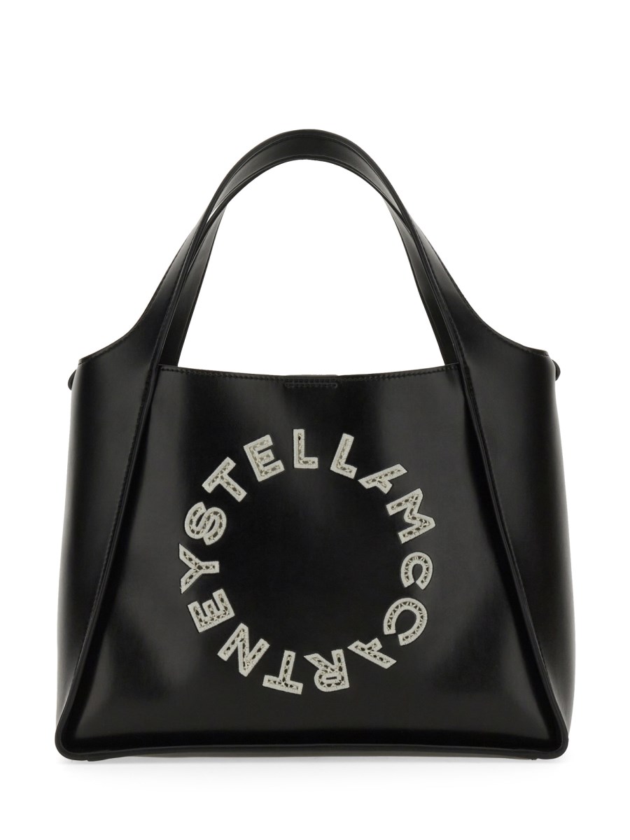 STELLA McCARTNEY FAUX LEATHER SHOULDER BAG WITH PERFORATED LOGO Eleonora Bonucci