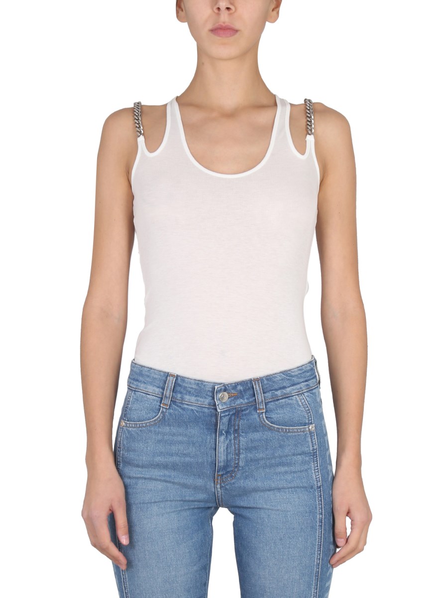 STELLA McCARTNEY TOP "FALABELLA" IN COTONE