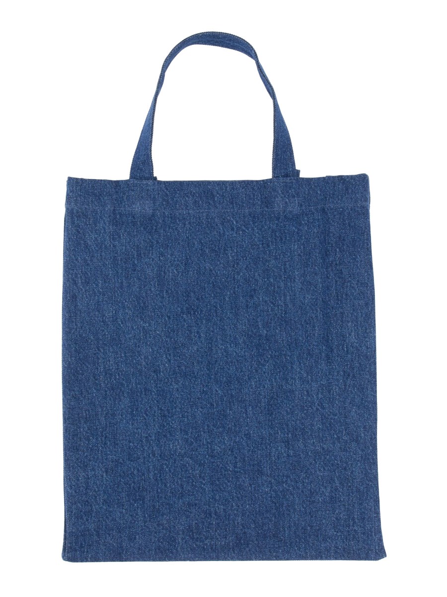 BORSA TOTE IN DENIM CON STAMPA