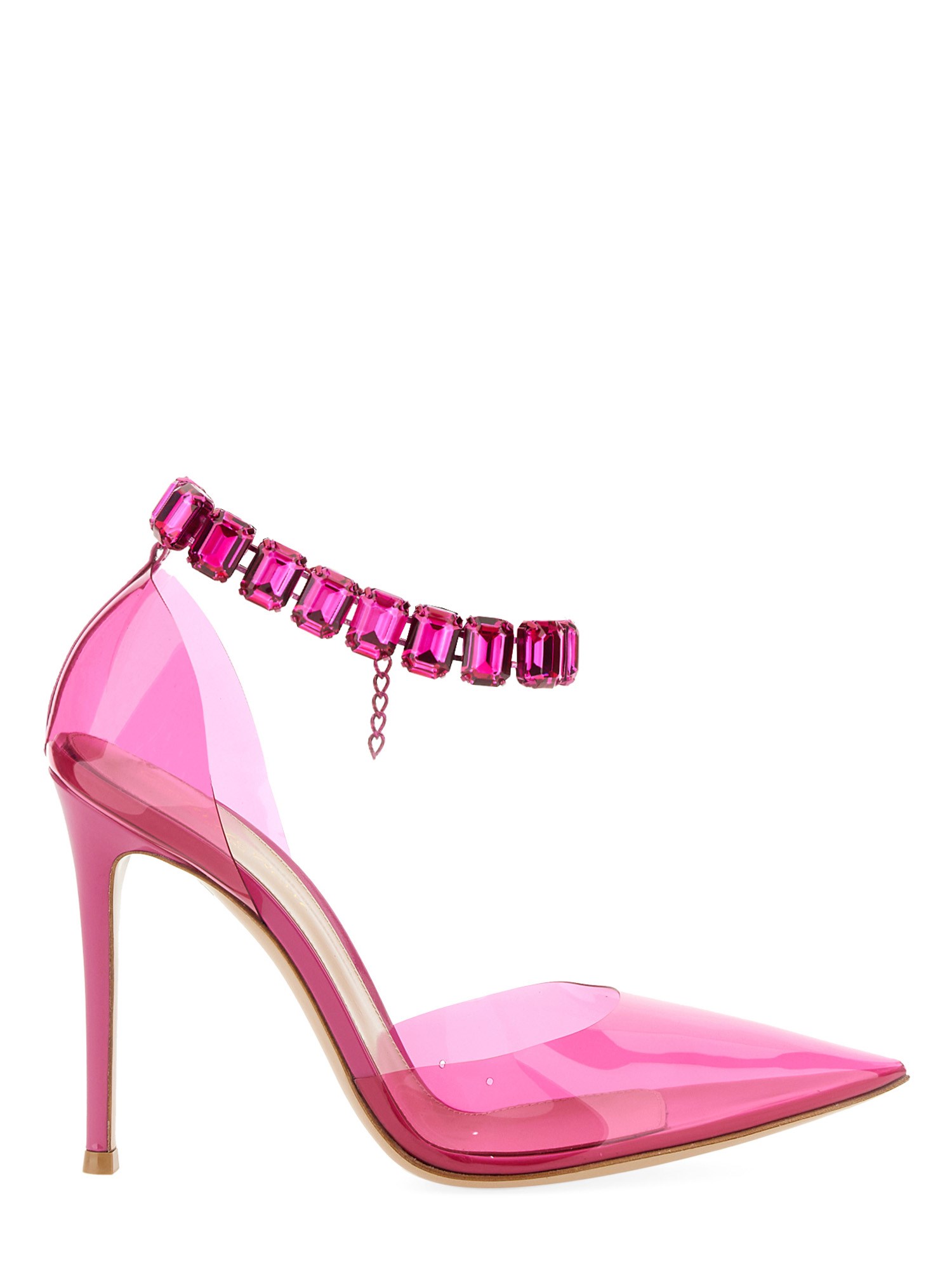 Gianvito Rossi Sandal With Crystals In Fuchsia