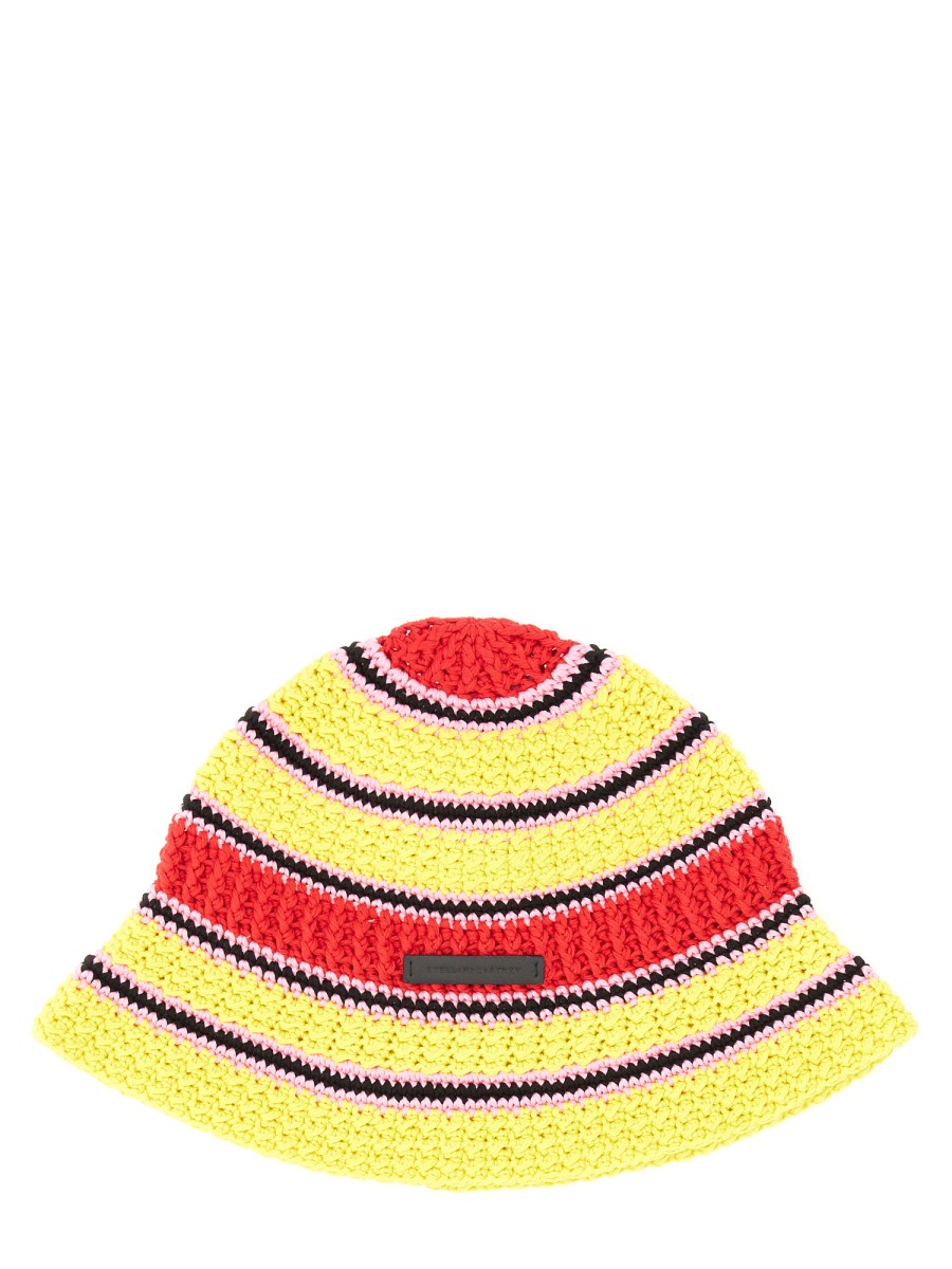 STELLA McCARTNEY CAPPELLO A SECCHIELLO IN COTONE CROCHET