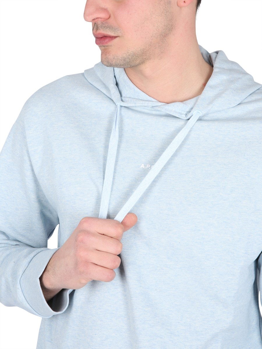 スウェット・トレーナー A.P.C. COTTON LARRY HOODIE WITH MICRO LOGO Larry hoodie | Cotton Jersey | A.P.C. Ready to Wear