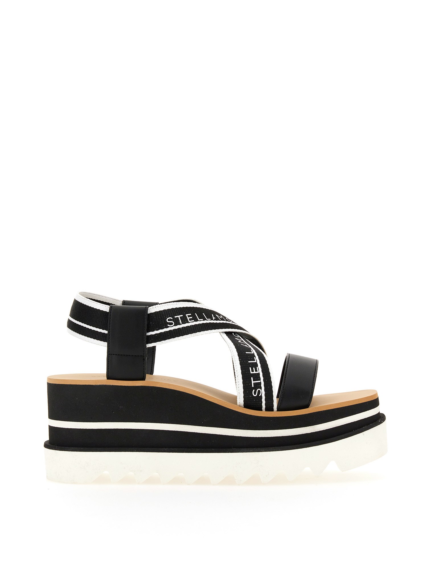 Shop Stella Mccartney Sneak-elyse Sandal In Black