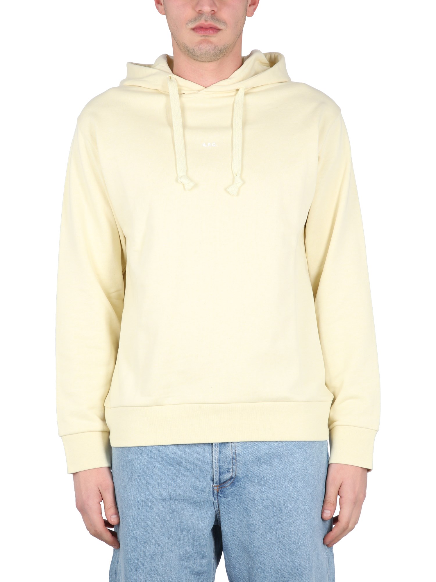 Shop Apc Larry Sweatshirt In Yellow