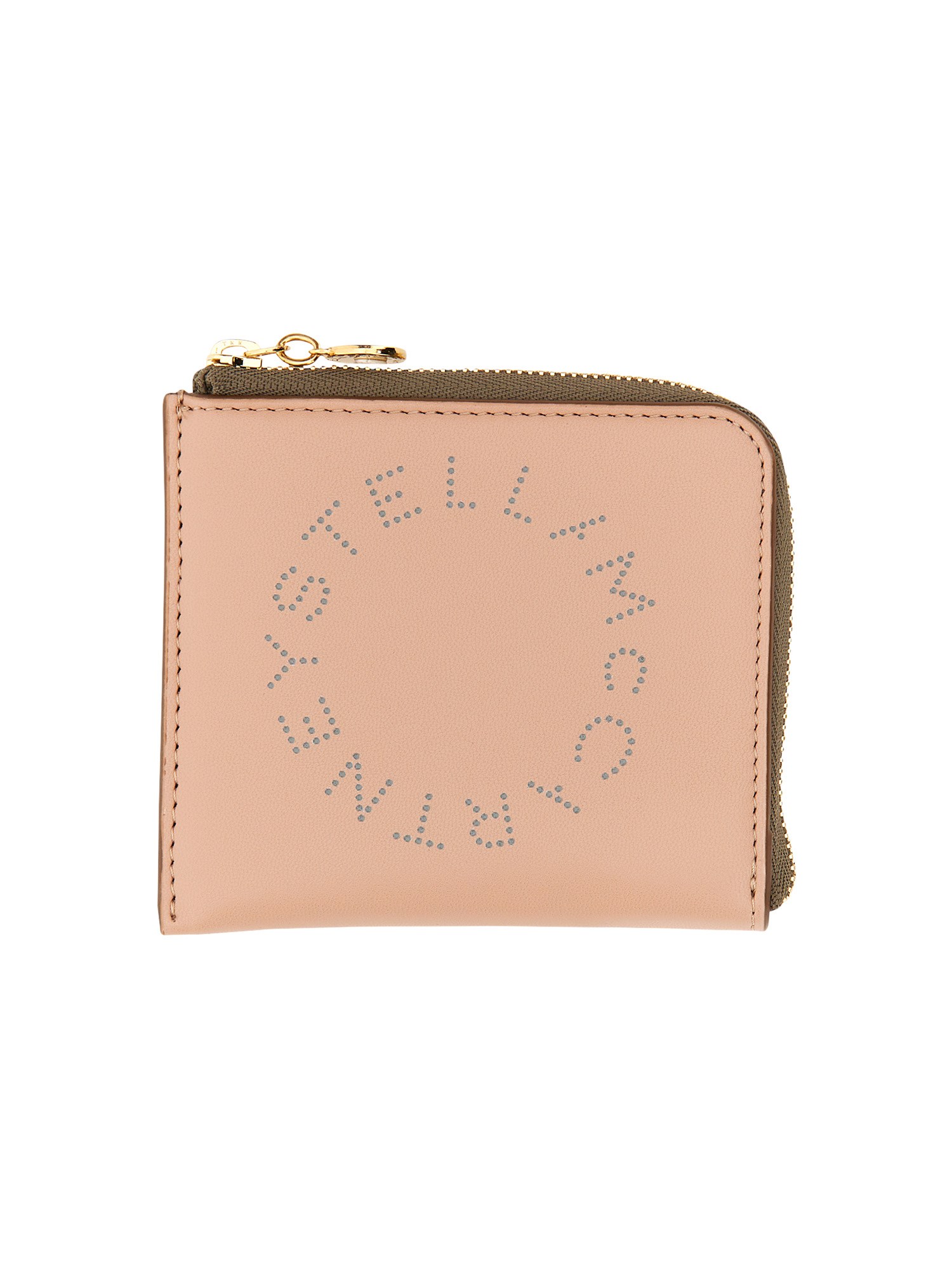 Stella Mccartney Zipped Wallet In Powder