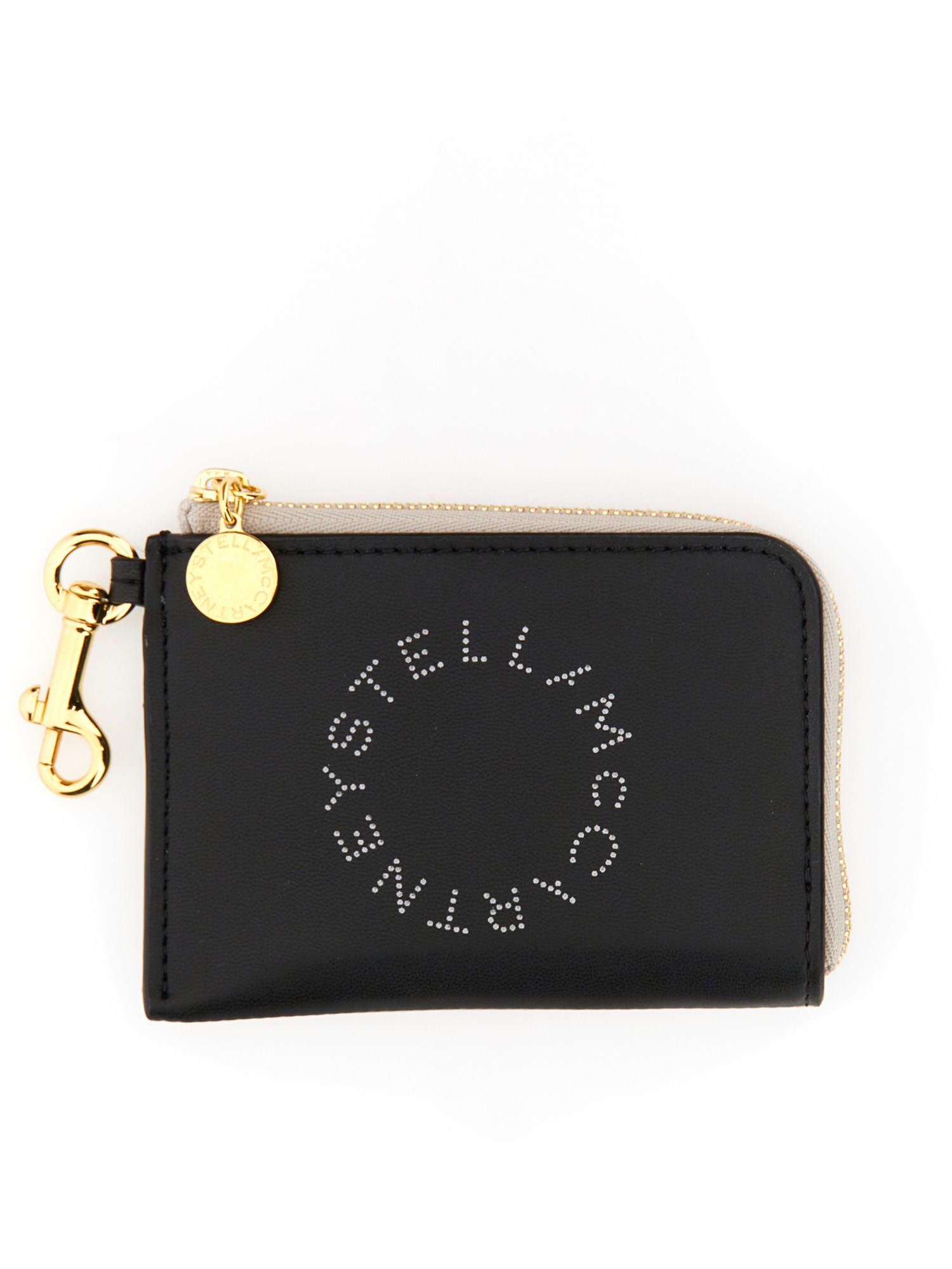 Shop Stella Mccartney Wallet With Logo In Black