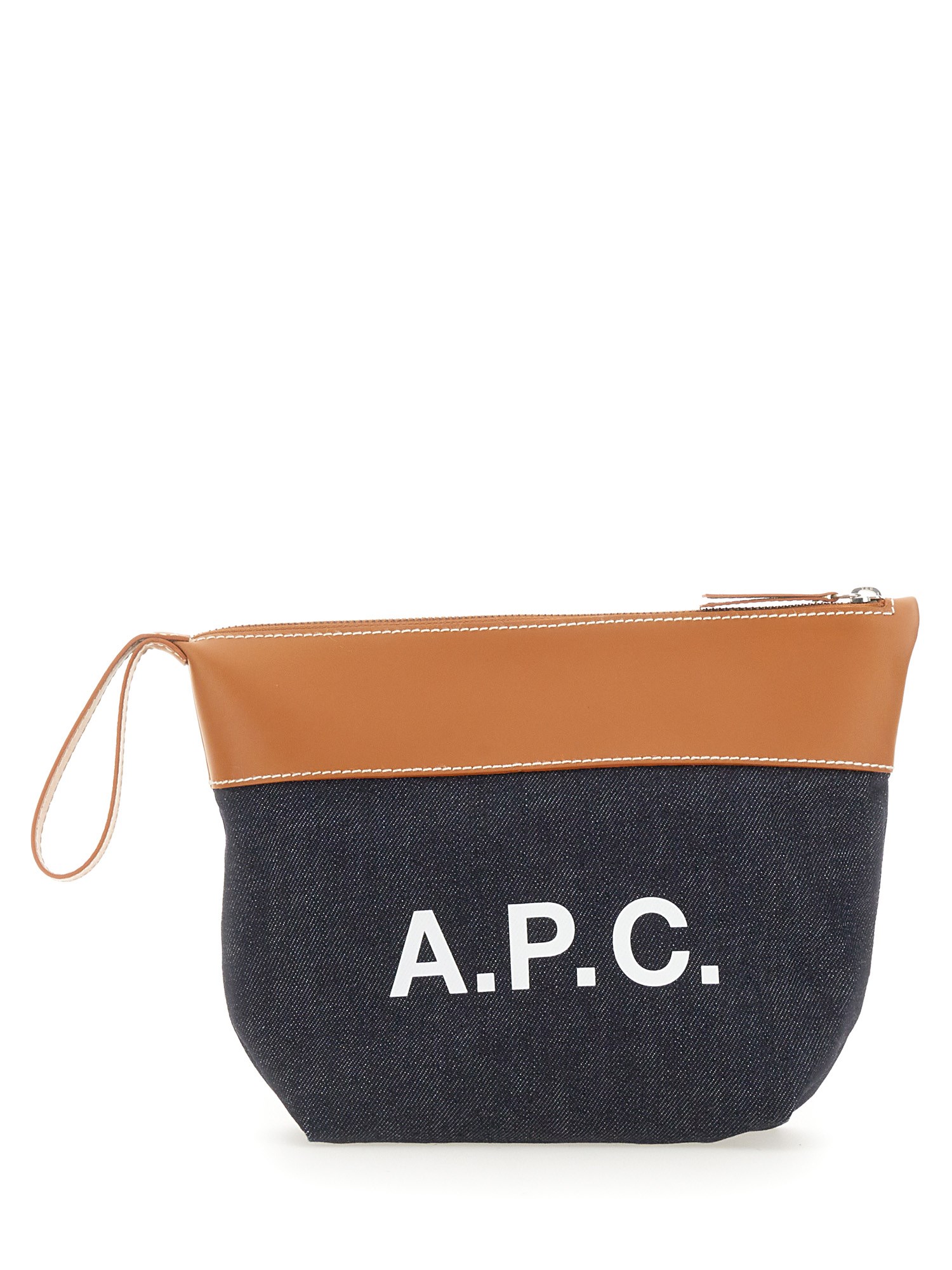 Apc Axel Clutch With Print In Brown