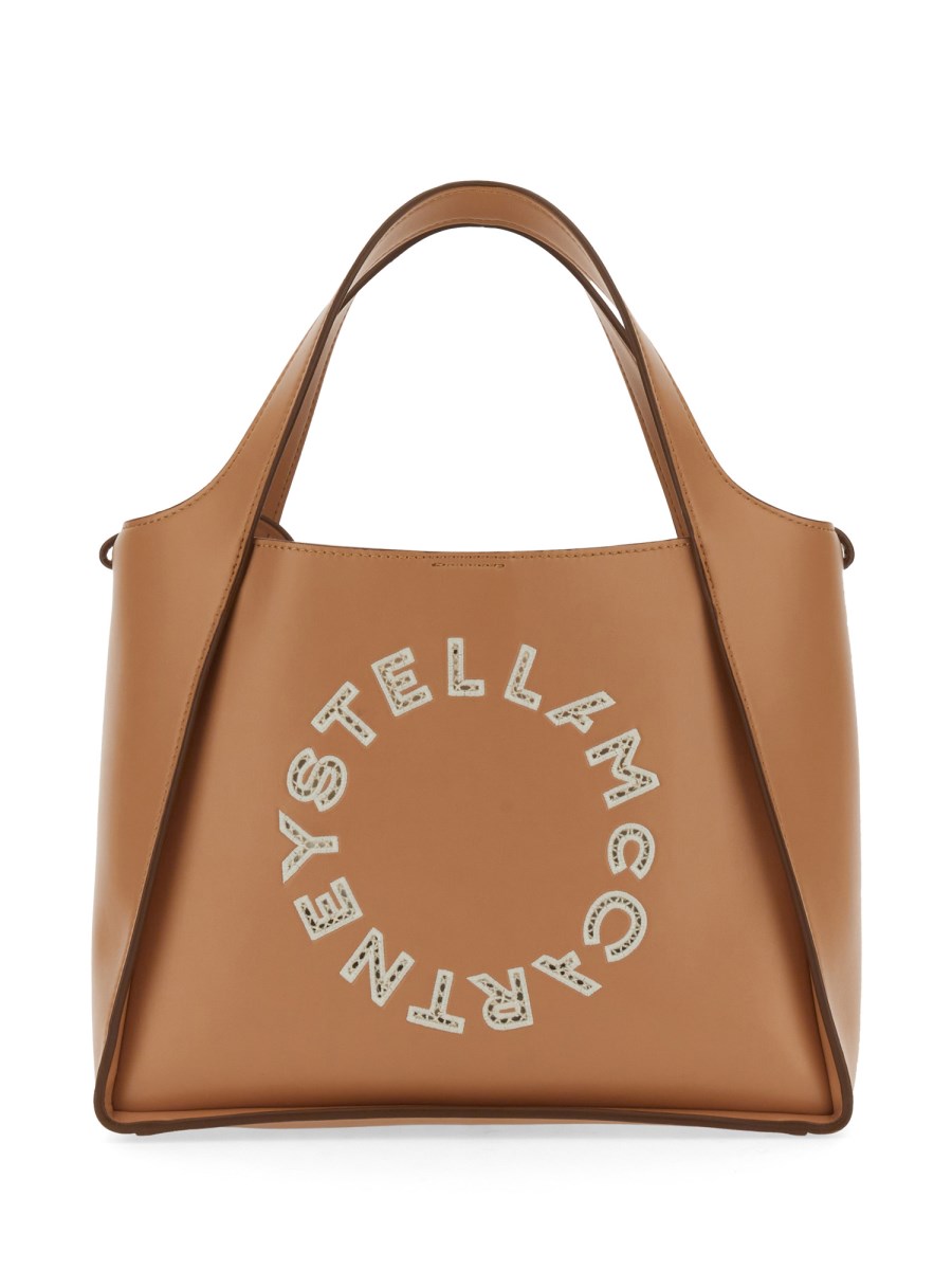 Stella mccartney perforated discount logo shoulder bag