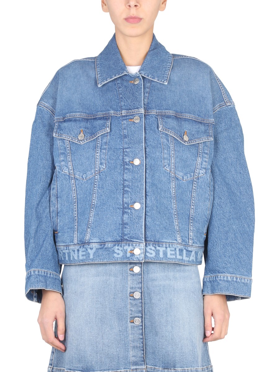 STELLA McCARTNEY GIACCA IN DENIM DI COTONE CON LOGO