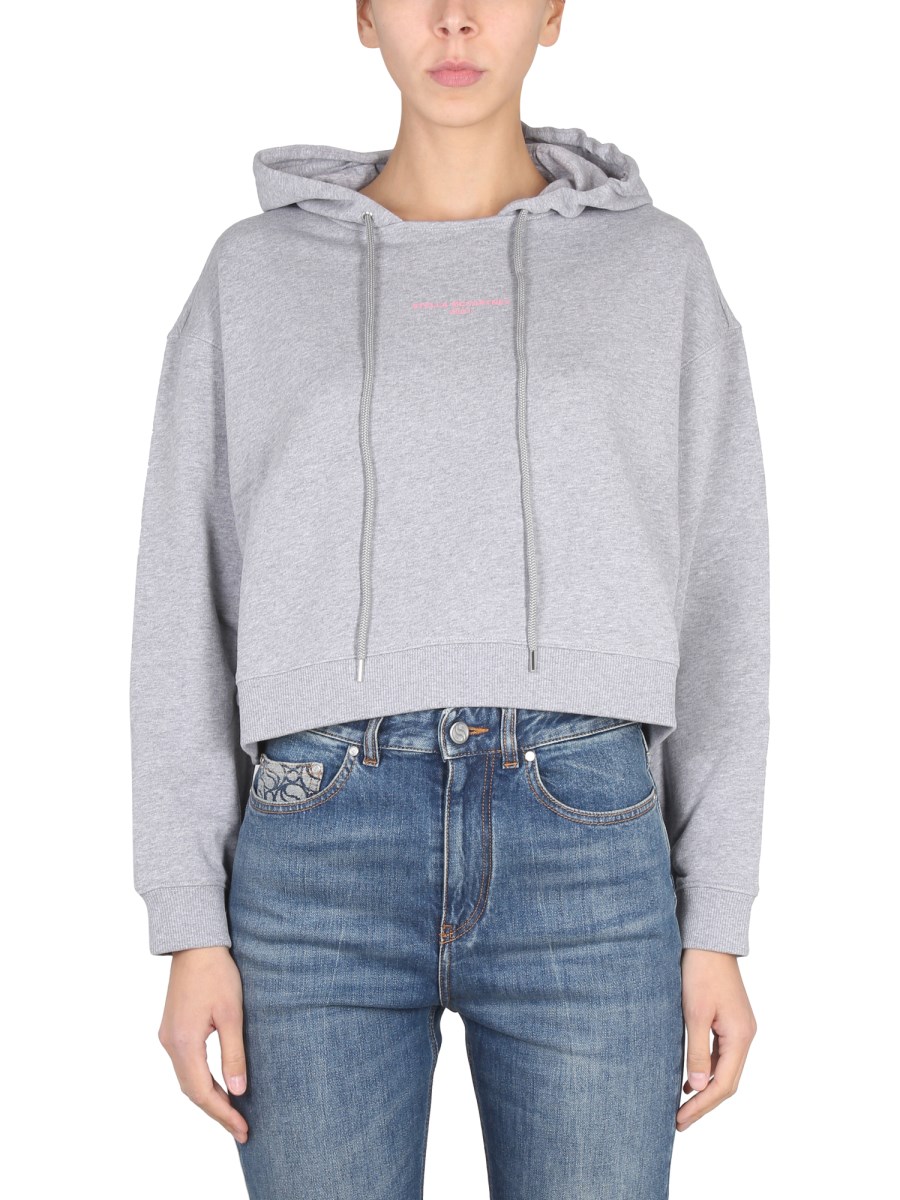 STELLA McCARTNEY FELPA IN COTONE CON RICAMO LOGO