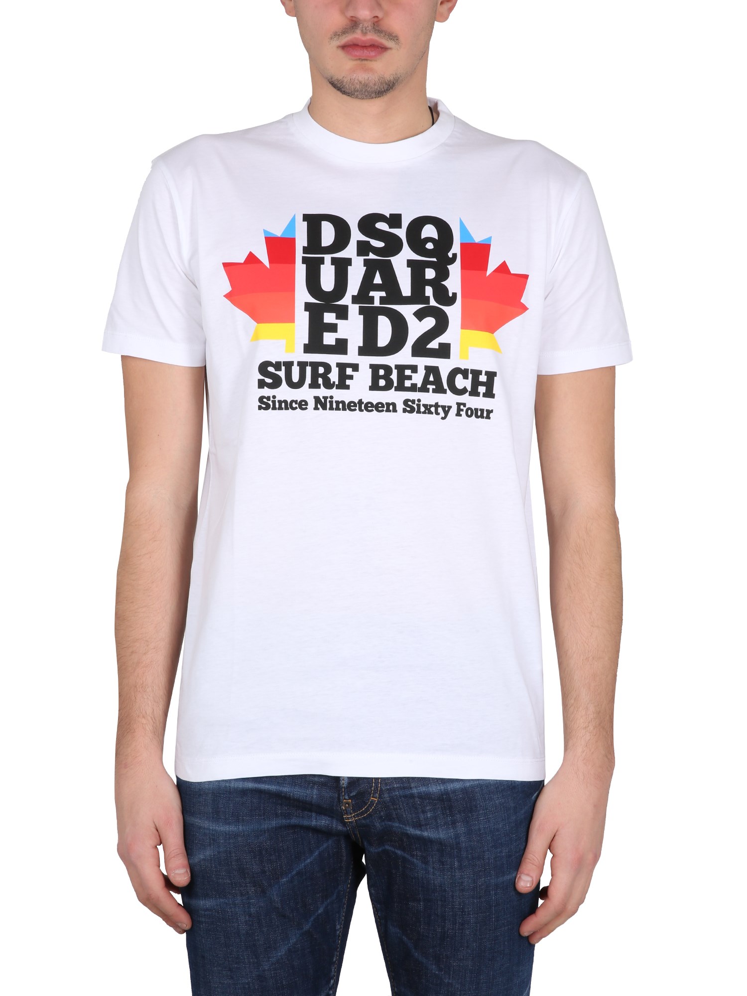 Shop Dsquared2 Surf Beach T-shirt In White