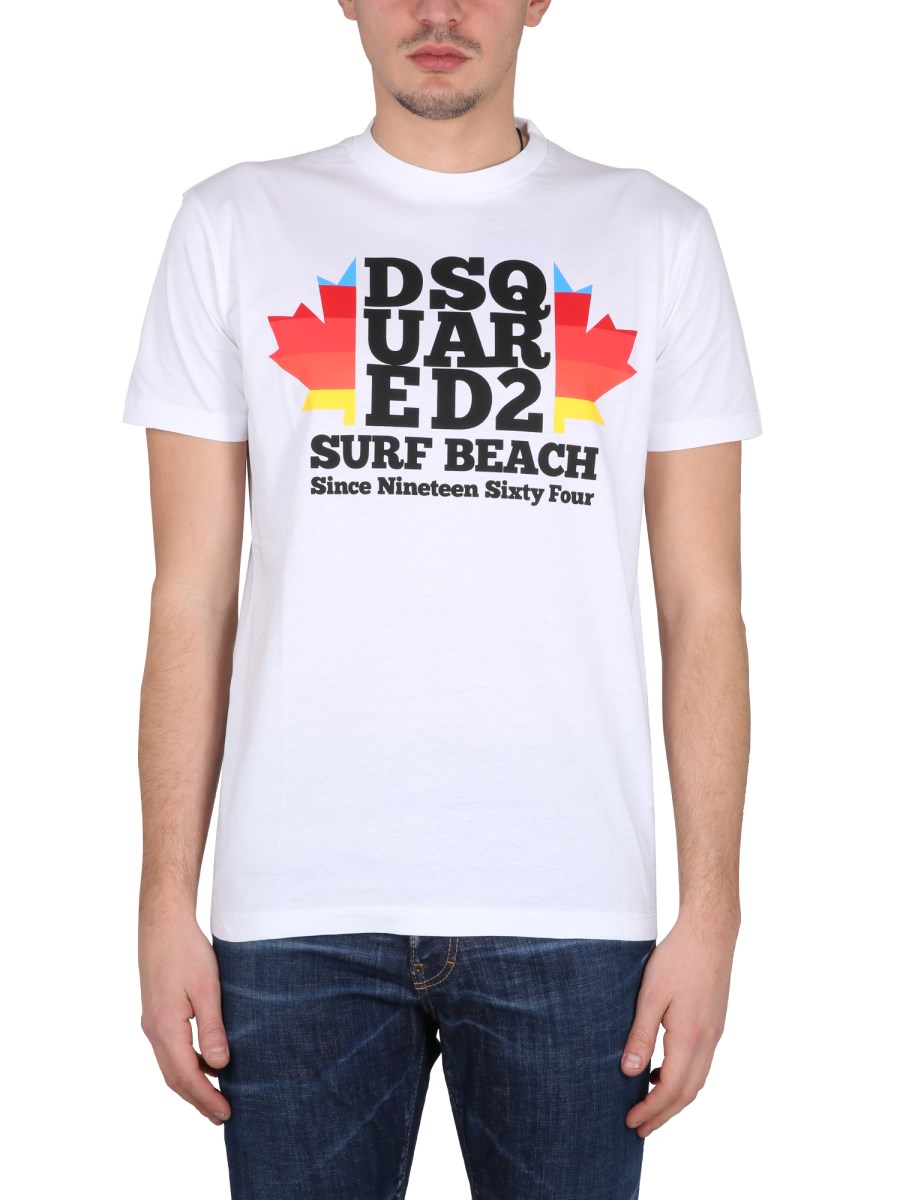 DSQUARED T-SHIRT SURF BEACH