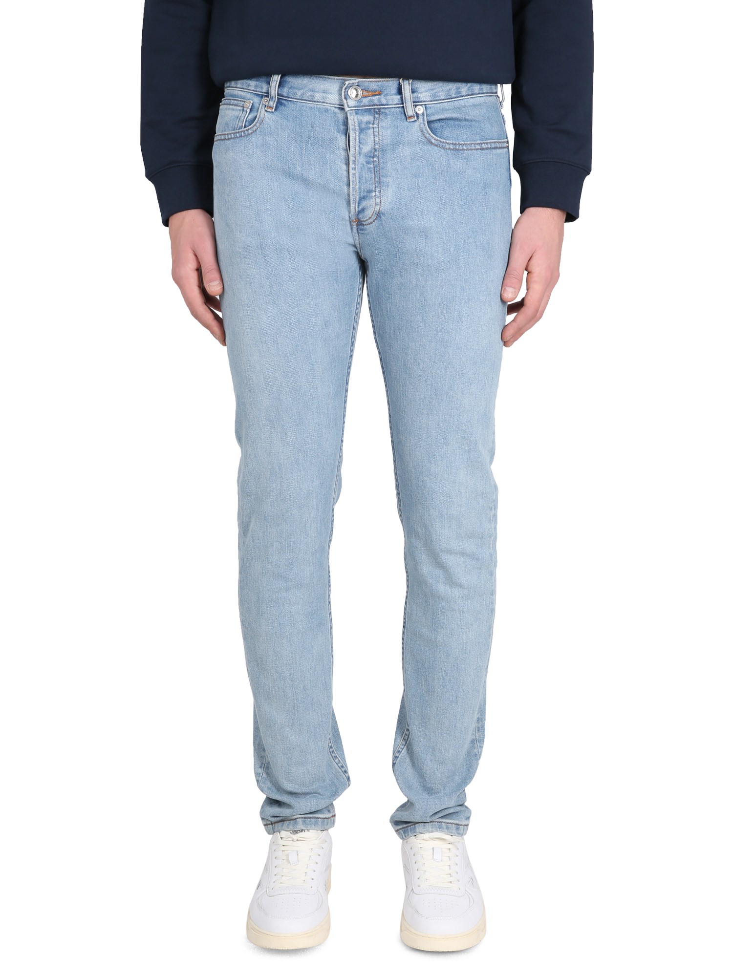 Shop Apc "petit New Standard" Jeans In Denim