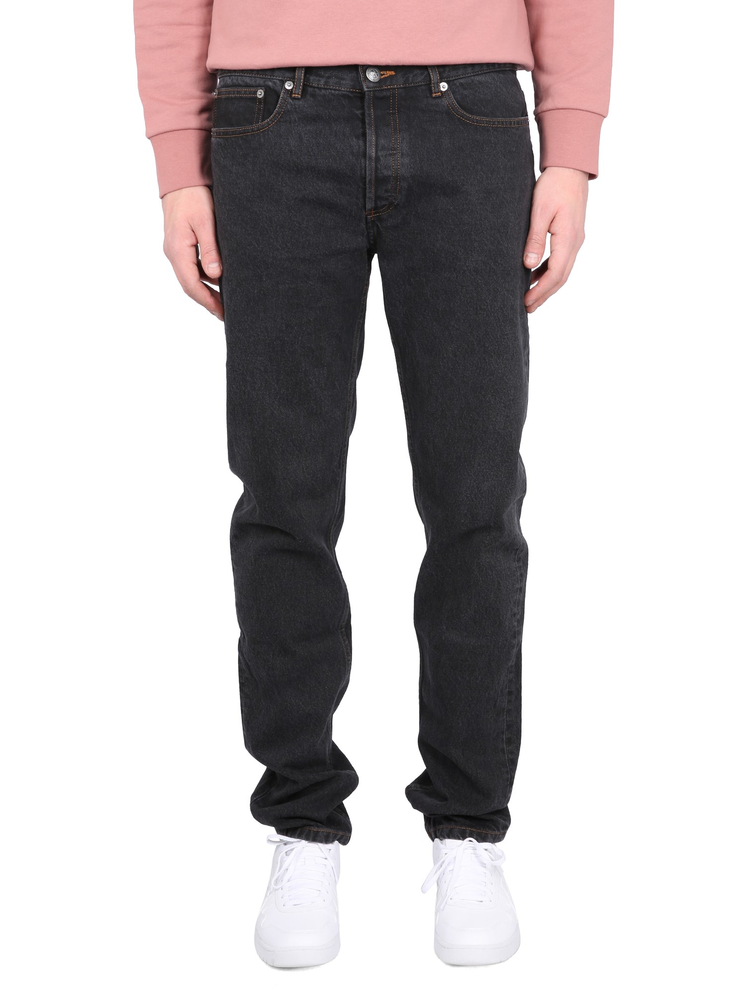 Shop Apc A. P.c. Petit New Standard Jeans In Black