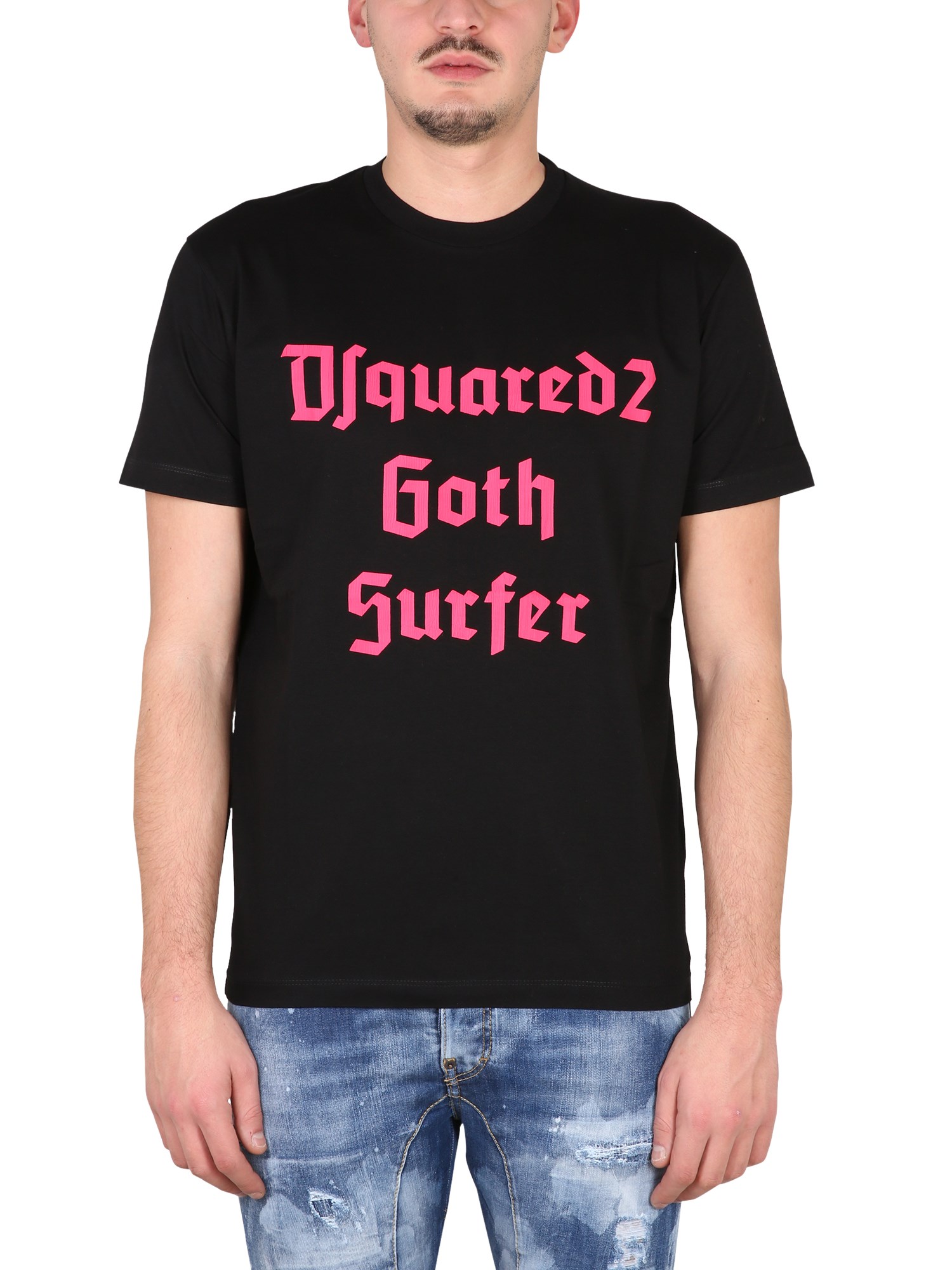 Shop Dsquared2 Goth Surfer T-shirt In Black