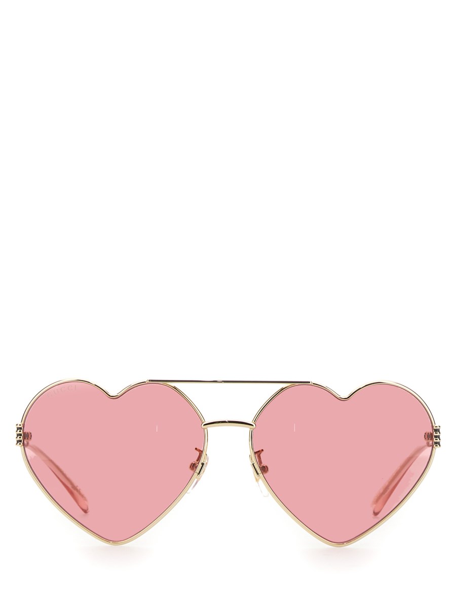 Gucci pink cheap heart sunglasses