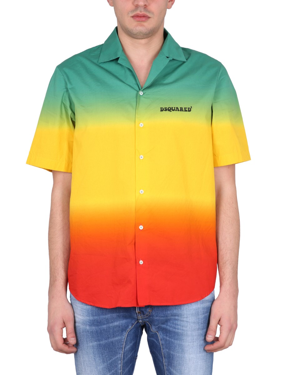 DSQUARED CAMICIA BOWLING IN COTONE