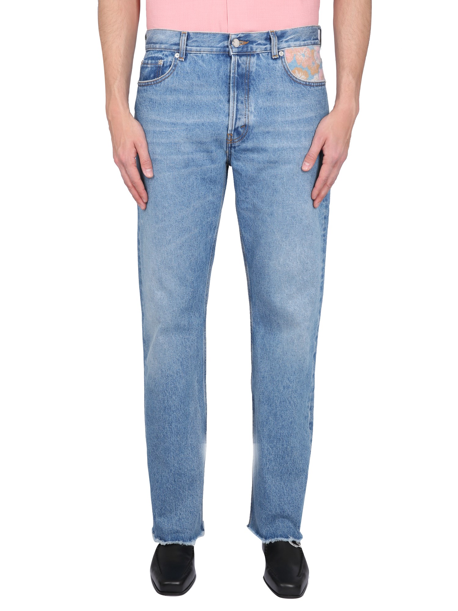 Shop Séfr Jeans Flower In Azure