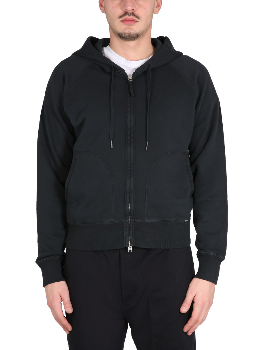 TOM FORD - COTTON ZIPPERED SWEATSHIRT - Eleonora Bonucci