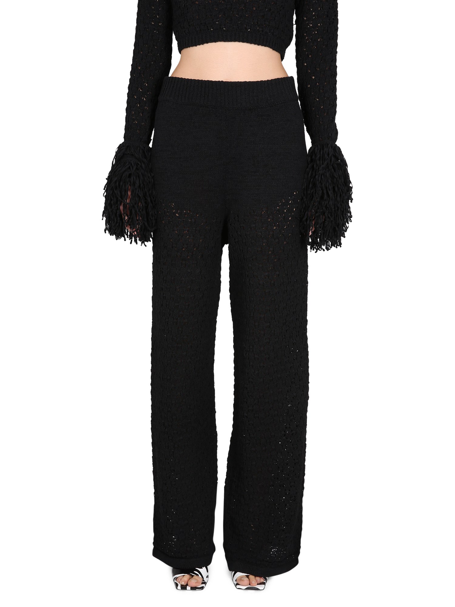 Shop Rotate Birger Christensen Knit Pants In Black