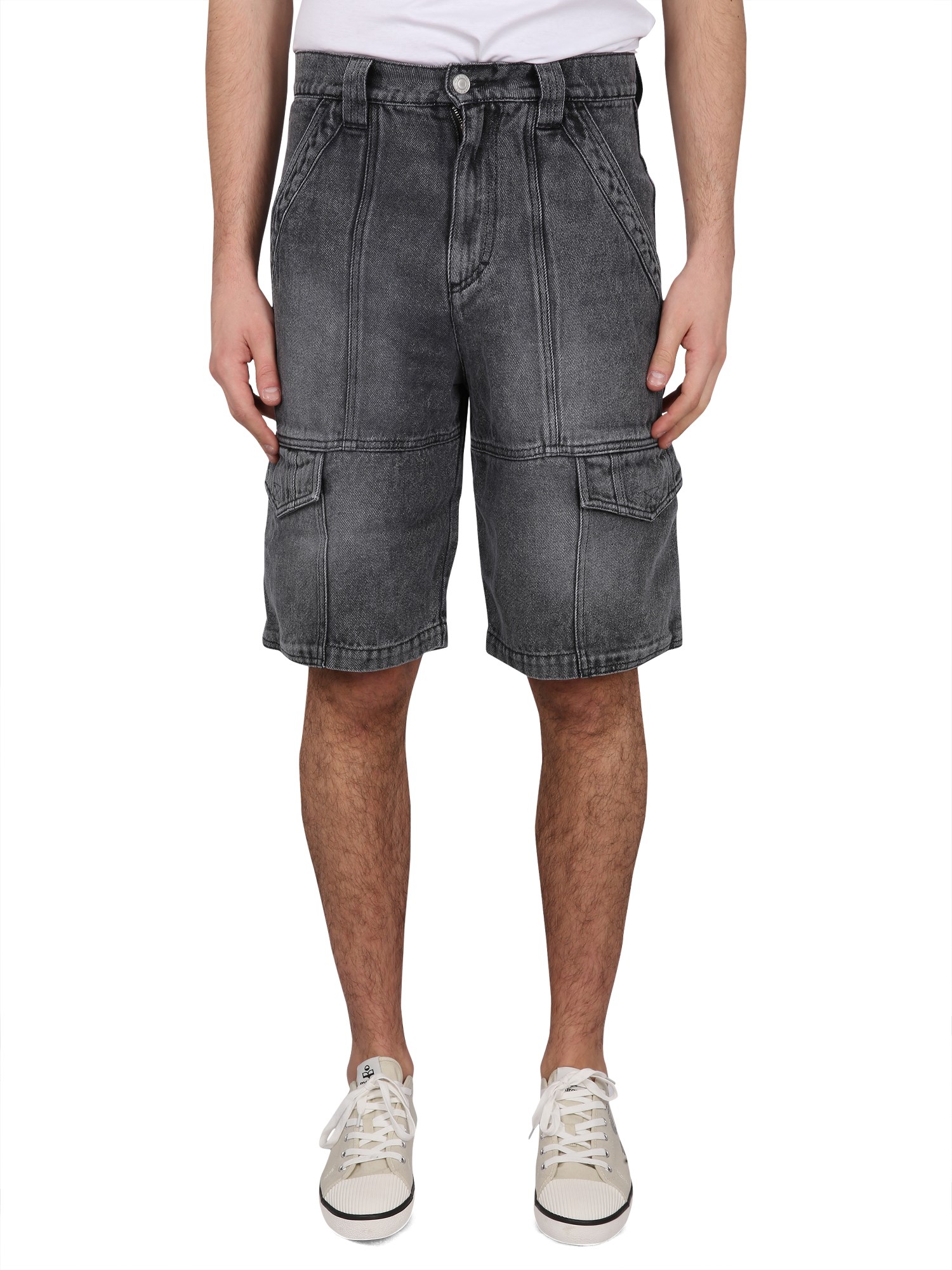 Marant Timy Cargo Shorts In Grey